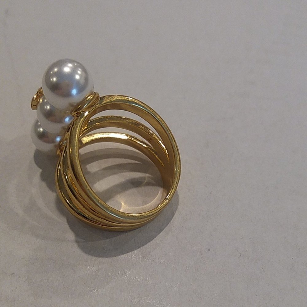 Tory Burch Kira Pearl Stackable Ring Size 7 - Picture 6 of 11